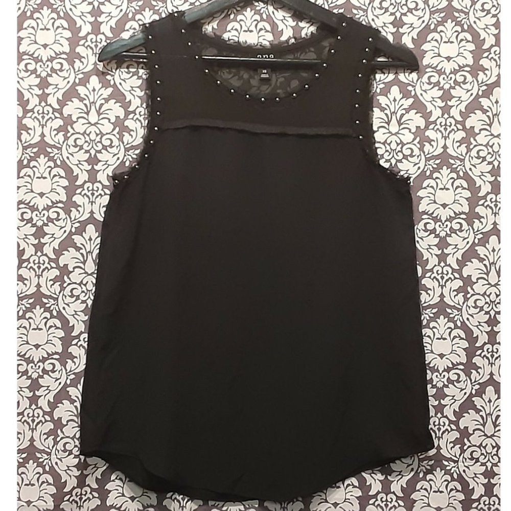 ANA Black Sleeveless Blouse